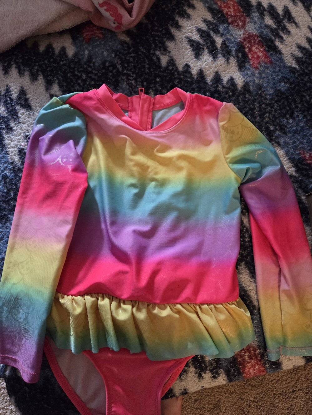 5t long sleeve tutu rainbow cat & jack swimsuit